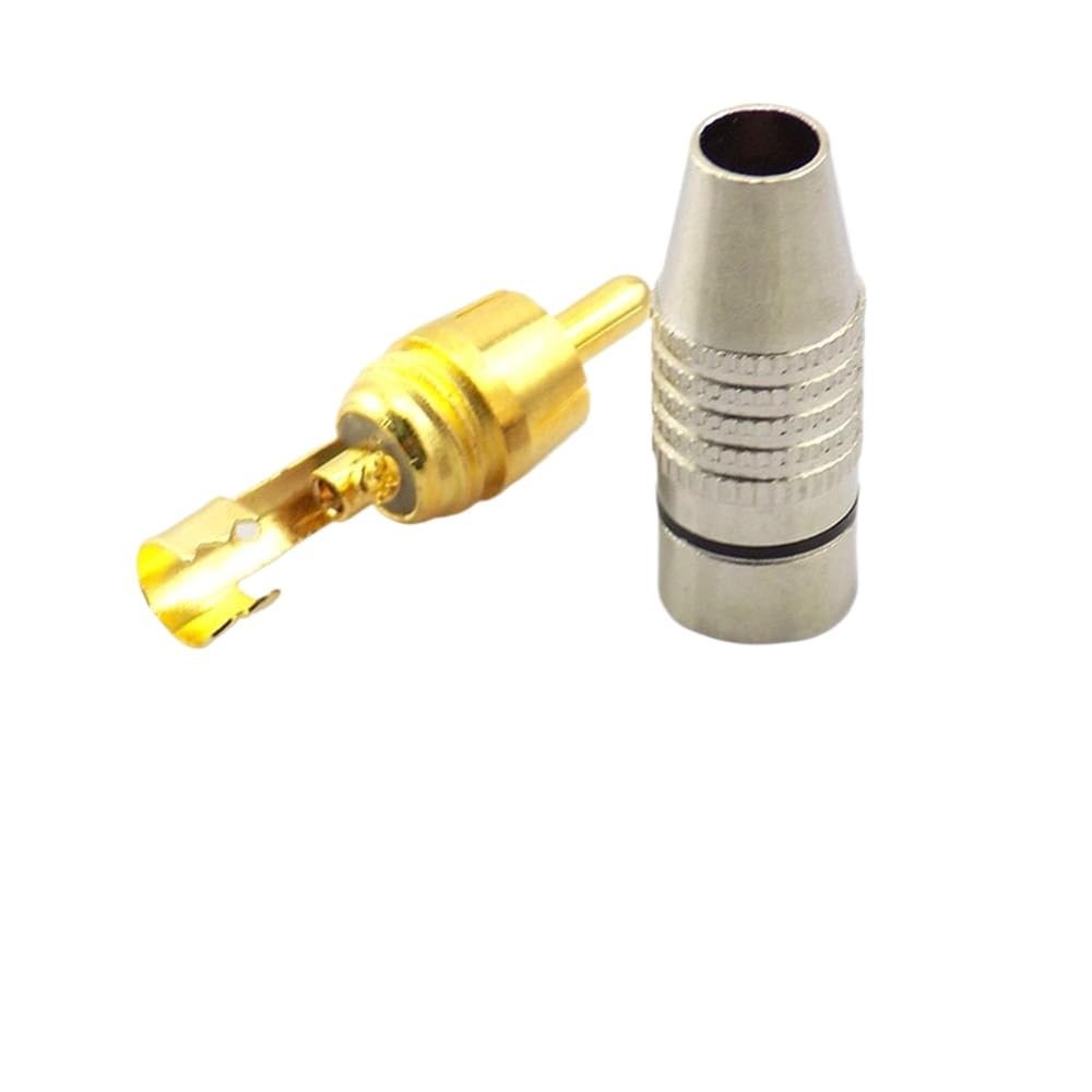 Adaptador de Conector Macho sin Soldadura, 10 Unidades, for Cable de Audio, Video, cámara CCTV, luz Multifuncional sin Soldadura.(20pcs)