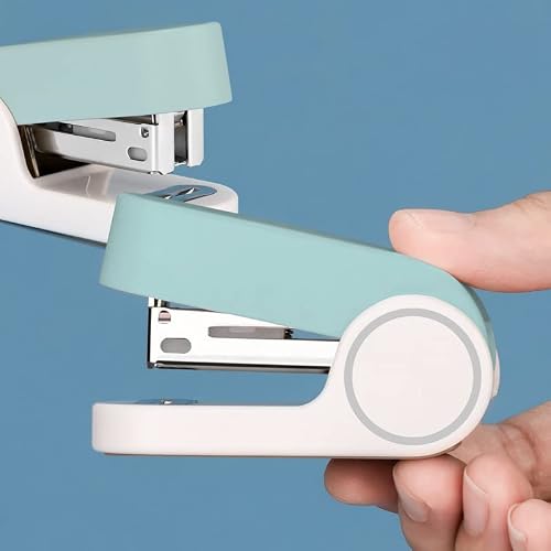 Blue Color Mini Stapler with 830 Staples,20 Sheet Office Desktop Stapler,Small Cute Compact Travel Size Stapler for Students & Office (Blue)