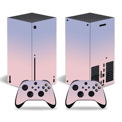 Autocollant pour Xbox Series X décoratif rose bleu pour personnaliser le salon gaming