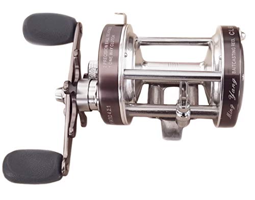 Ming Yang Reel Cl60 Baitcasting Reel 2+1 Bb Right Handed Fishing Gear Ratio 4.2:1 Muskie Catfish Saltwater Fishing Gunsmoke Color, Metal Body, Conventional Casting Reel #TOP4