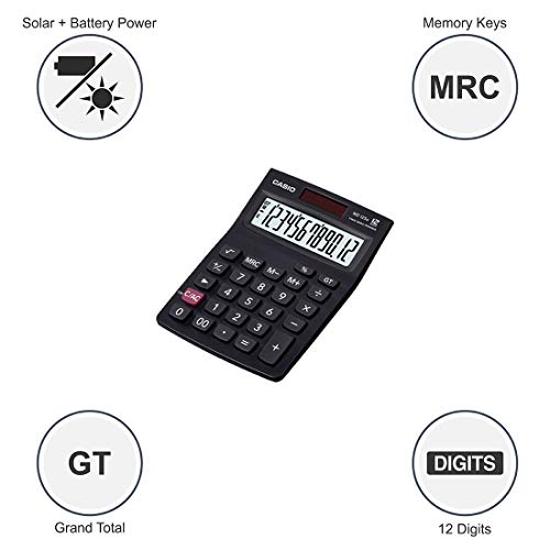 Image of Casio FX-991ES Plus-2nd Edition Scientific Calculator & Casio MZ-12SA Desktop Calculator with Square Root and GT Key