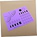 Mipcase Silicone Nail Art Stamping Mat Purple Workspace for Nail Polish Coloring Practice Easy Cleanup Storage Includes Ruler for Accurate Designs
