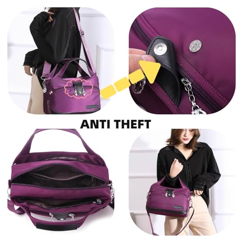Anti Theft Crossbody Bags for Women, Crossbody Bags for Women, Shoulder Bags, Handbag, Oxford Cloth Satchel, Multiple Pockets4
