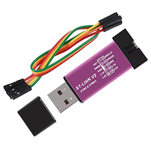 AITRIP 1PCS ST-Link V2 Emulator Downloader Programmer STM32F103C8T6 STM8 STM32 with Cable (Random Color)