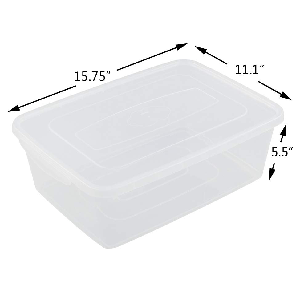 Condition photo showing Good Condition for Farmoon 16 Quart Clear Storage Bin, Plastic Latch Containers/Boxes with Lid, 2 Packs
