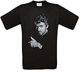 Hochwertiger Digitaldruck George Michael T-Shirt (M)