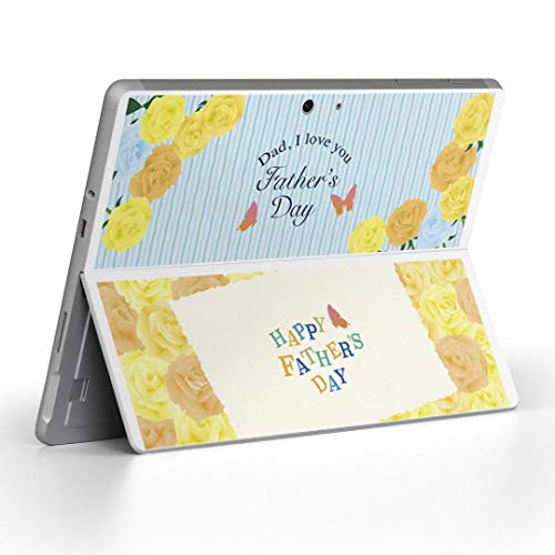 igsticker Surface Go/Surface Go 2 専用スキンシール サーフェス go シール スキン 保護 フィルム ステッカー アクセサリー 015380 父の日 バラ 蝶