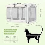 Cat Carrier et chien Carrier est conçu pour les animaux de compagnie pesant jusqu'à 16 lbs.Soft-Sided,Durable et Collapsible Travel Carrier,Mesh réutilisable pour la ventilation,Sangle réglable pour le confort