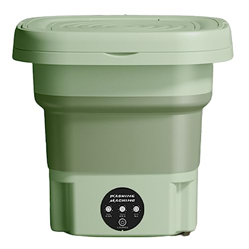 Portable automatic Washing Machines, 8L 3 gear timing Mini Washing Machine Strong cleaning Underwear Washing Machine with Drain Basket Spin Dryer for Underwear, Baby Clothes, Socks green