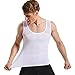HANERDUN Mens Slimming Shirt Body Shaper Vest Compression Shirt Shapewear Hide Gynecomastia Slimming Vest