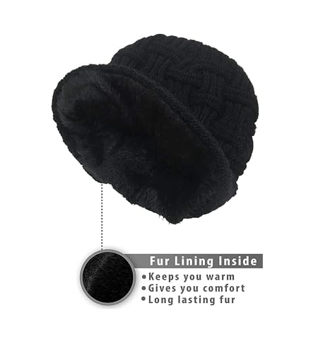 FREECULTR Unisex Premium Beanie Cap for Men Women Skull Slouchy Winter Woolen Knitted Inside Fur Caps (Pack of 1) - Image 4