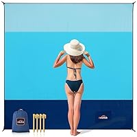AnorTrek Couverture De Plage Sans Sable 200x200 Cm - Serviette Imperméable à Séchage Rapide