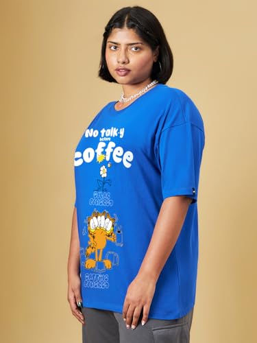Image of Bewakoof Women's Cotton Cartoon Oversized Fit T-Shirt