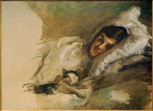 Tableau d'art Nini avec chat, idée cadeau idéale pour les passionnés de peinture
