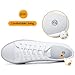 ZGR Mens Classic Casual Shoes,Lace-up Fashion Sneakers,Low Top Canvas Shoes for Men(White.US8.5)