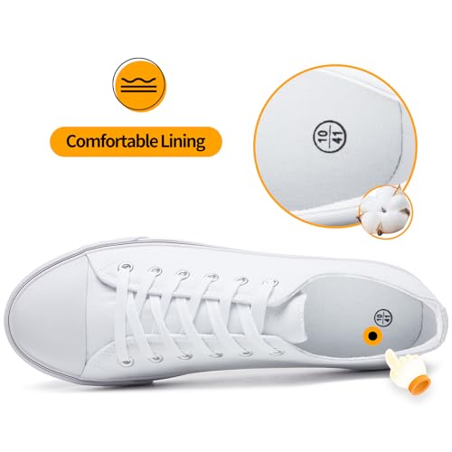Image of ZGR Mens Classic Casual Shoes,Lace-up Fashion Sneakers,Low Top Canvas Sneakers for Men