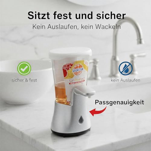 3 Stück Deckel passend für Sagrotan No Touch Seifenspender Weiß - Verschluss Kappe Nachfüller - Made by R-Satz Shop