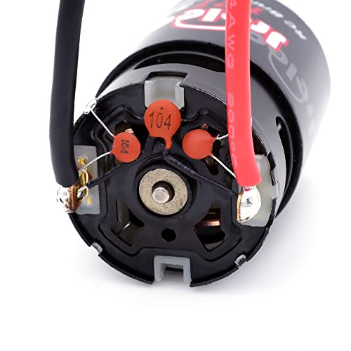 Jrelecs 550 12T Brushed Motor With 80A Brushless Esc & Led Programming Card Combo Set For 1/10 Rc Scale Electric Short Course Truck Car Slash 2Wd/4Wd Redcat Arrma Axial Hsp Hpi Wltoys Kyosho Helion 10Sc #TOP2