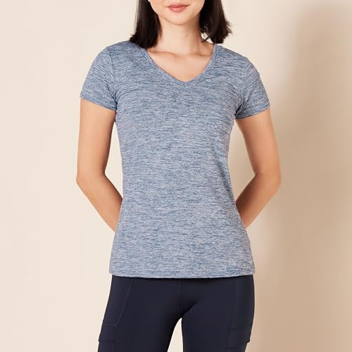 Amazon Essentials Womens Active Quick Dry Tech Stretch Short-Sleeve V-Neck T-Shirt (Available in Plus Size)