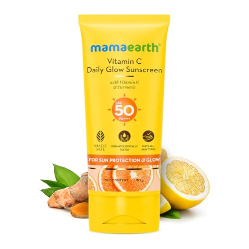 Mamaearth Vitamin C Daily Glow Sunscreen with Vitamin C & Turmeri...