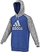 adidas Men's Team Issue Fleece Logo Pullover, Large, Blue/Light Grey Heather