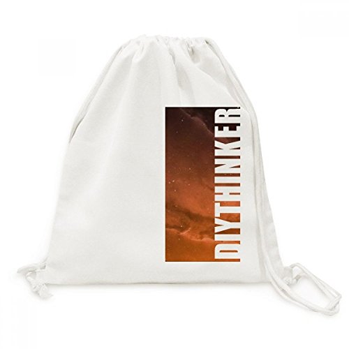Sac à dos cordon Nuages Red Starry Sky en toile idéal pour les excursions