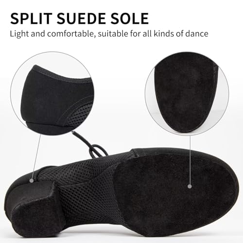 ARCLIBER Latin Dance Shoes for Women Lace-up Split-Sole Professional Practice Salsa Modern Ballroom Dance Shoes Women3