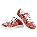 Red Ugly Christmas Buffalo Plaid Print Kid Girls Running Sports Sneakers Cute Casual Walking Shoes with White Outsole Tennis Shoes