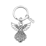 Guardian Angel Protection Keychain with Initial Letter Memory Keyring Daughter or Son Personalised...