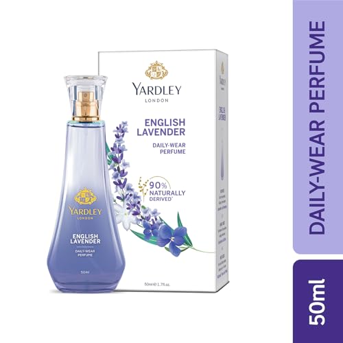 Image of Yardley London English Lavender Perfume for Women, 50ml - 90% Naturally Derived, Daily Wear Spray | Lavender & Musk Fragrance