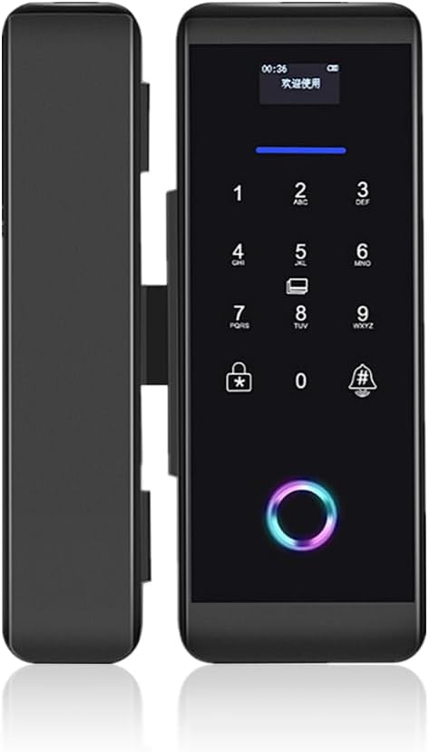 Dioche Biometric Door Lock, Keyless Entry, 4 Unlock Methods: Fingerprint, Password, IC Card, Keypad, Black