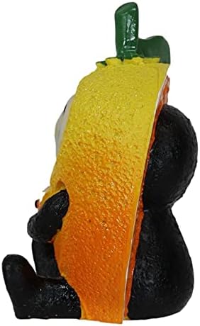 Miniatura 3 de Ebros Gift Furrybones Fruity Juicy Mikan, el esqueleto naranja japonés con hoja verde, huesos peludos, calaveras, esqueletos, escultura de Halloween