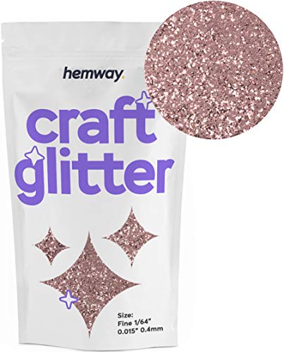 Hemway Craft Glitter 100g 3.5oz FINE 1/64" 0.015" 0.4MM (Rose Gold)
