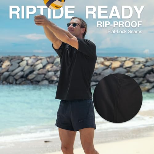 Kanu Surf Men's Short Sleeve UPF 50 Swim Shirt Rash Guard Sun Shirt (Regular & Extended Sizes)4