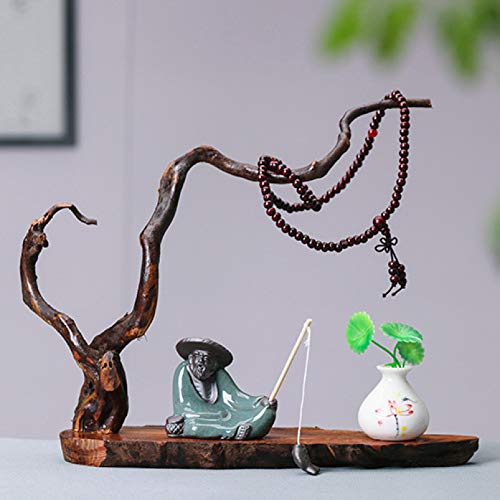 Statue décoration méditation zen faite à la main, sculptures assises décor table bureau