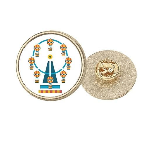 Broche ronde métal doré grande roue bijou fantaisie taille M