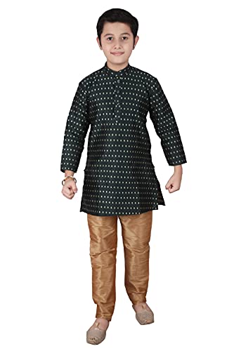 Image of Pro-Ethic Style Developer Jacquard Silk Kids Kurta Pyjama For Boys |Kids Kurta Pajama (S-146)