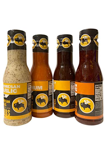 Buffalo Wild Wings Milder Variety Bundle: Parmesan Garlic, Medium, Honey BBQ, Asian Zing: 12 Ounces Each - Image 3
