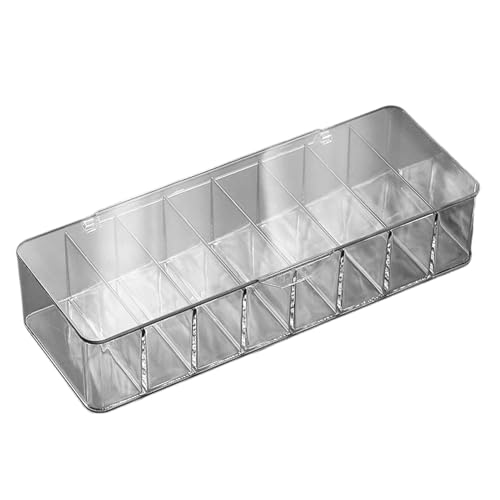 SHINROAD Contact Lens Case Storage Box Transparent Lenses with 12 Compartments Dustproof Organizer for Monthly Use Lightweight Travel Holder Portable Clear Grey