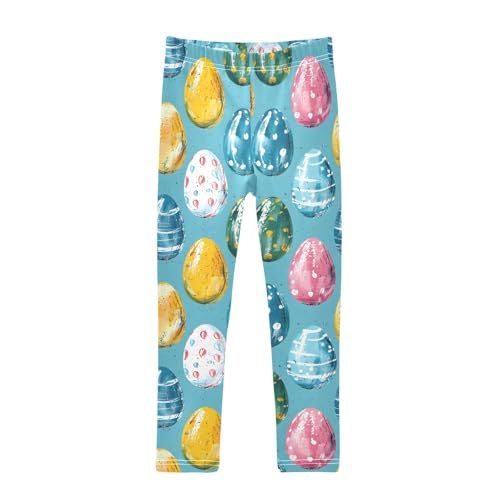 Watercolor Egg Painting Girls Leggings Athletic Pants Tights Stretch Bottom