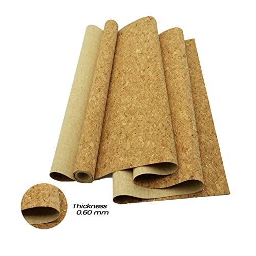 Image of SorenCut Cork Fabric by The Yard for Sewing: Natural Cork and Gold Embellished Craft Fabric Sheet,Glitter Fabric Roll 12.5 * 52 Inch for Earrings and Other HandCrafts DIY Projects