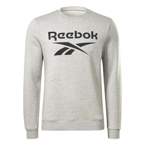 Image of Reebok Men's Big Logo Crewneck Sweatshirt, Medium Heather Grey, M