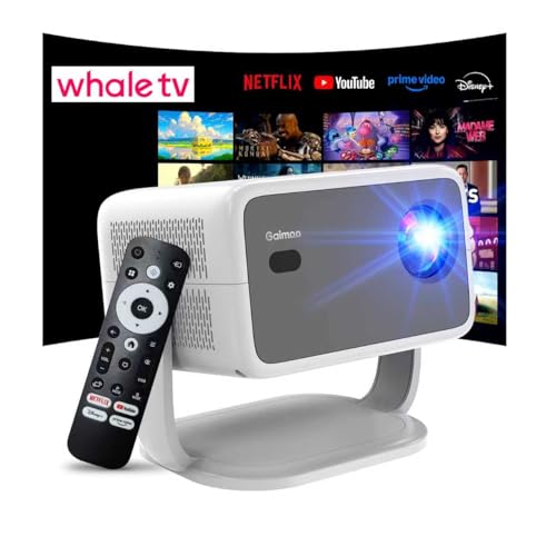 4K Proiettore [Auto Focus/Base Girevole a 360°] Proiettore con Wifi e Bluetooth 1080P Nativo...