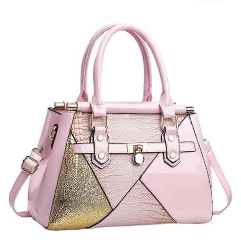 NDSJAIE Bolso tote de cuero Bolsos de charol for mujer, exquisitos bolsos cruzados hombro for Para uso diario(Color 1)