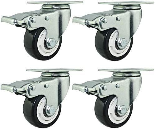 Roulettes de meubles 3 pouces pivotantes MU avec frein pour chariot industriel