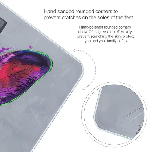 Báscula digital de baño con pantalla LCD y plataforma de vidrio templado miniatura 4
