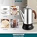 APOXCON Electric Coffee Percolator Stainless Steel Coffee Pot with Two Tough Glass Clear Brew Progress Knob & Treated Solid Wood Handle & On/OFF Switch Auto Keep Warm Cordless Serve (8 Cup)