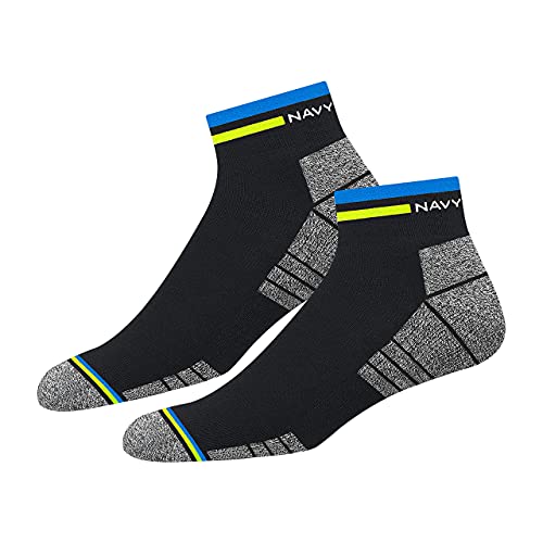 NAVYSPORT Originals Unisex Casual Cushion Cotton Ankle Socks, Assorted Combo, Pack of 4, Free Size