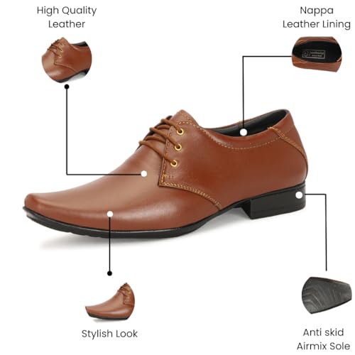 Image of Leatherful Formal Lace-up Derby Shoes| Full Grain Leather | Office, Party | Genuine Leather | Smart Casual
