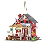 Zings & Thingz 57070132 Quaint Store Birdhouse, Red